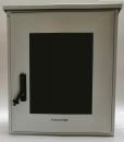 Outdoor Gehäuse 750x750x420 mm (HBT)mit Sichttür und offener Kabelzuführung und belüftetem Regendach