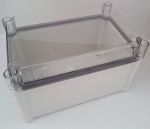 ISO GFK Kunststoff Industriegehäuse 720x540x201 mm LBH Sichtdeckel -  Polyestergehäuse Box Transparent UV-Stabil