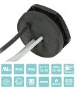 M50 Multi Kabeleinführung 7 x 2.8/6.5mm / 2 x 4.6/10.2mm / 1 x 14.5/22mm metrisch schwarz IP66 rund