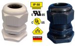 PA6 cable glands M32 x 1.5mm with locknuts