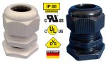PA6 cable glands M32 x 1.5mm with locknuts