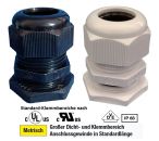 M40 cable gland x1.5 - IP68 PA6 - plastic with counter nut