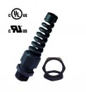 PA6 kink protection cable gland M12 x1.5 black KB 3-6.5mm incl. counter nut