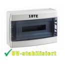 CDP18PT IP65 AP Outdoor-Verteiler 12TE 1-reihig uv-stabilisiert mit transparenter Klappe