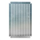 Montageplatte 370x350 mm aus Metall lochgestanzt für Schaltschrank 400x400 mm