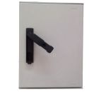 GRP polyester housing 400x300x200mm (HWD) IP66 plastic control cabinet with swivel lever handle and 3mm double-bit lock