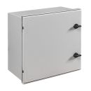 Plastic control cabinet 400x400x200mm GFK IP66 light gray 1-door