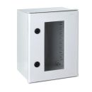 Plastic control cabinet 400x400x200mm (HBT) IP66 with viewing door