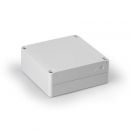 IP66 polycarbonate housing gray smooth 125x125x50mm 25mm base with smooth sides
