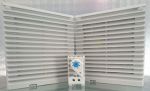 SET Filterlüfter 230V 92/107 m³/h 124x124 / 149x149mm mit Austrittsfilter und Thermostat