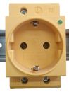 Distributor built-in socket 230V 16A CE yellow with LED
