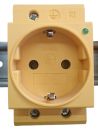 Distributor built-in socket 230V 16A CE yellow with LED