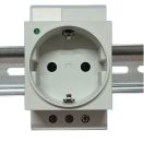 230V distribution built-in socket 16A VDE light grey with LED