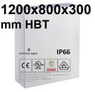 Schaltschrank 1200x800x300 mm HBT Stahlblech 1-türig IP66