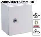 Metal control cabinet 200x200x150 mm HBT 1-door IP66