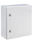 Control cabinet 1-door IP66 (HWD) 500x500x150mm light gray RAL 7035 with ground strap