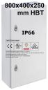 IP66 Schaltschrank 800x400x250 mm HBT VDE UL zertifiziert Stahlblech 1-türig mit Montageplatte