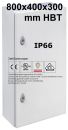 IP66 Schaltschrank 800x400x300 mm HBT VDE UL zertifiziert Stahlblech 1-türig mit Montageplatte