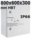 IP66 Control Cabinet 800x600x300 mm VDE UL Certified Sheet Steel with Mounting Plate