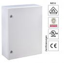 IDE GN806040 Sheet steel wall control cabinet 800x600x400 mm HWD 1-door IP66 with mounting plate and earth strap