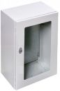 IDE GNT403020 control cabinet 400x300x200 mm HBT IP66 with glazed door, mounting plate and grounding strap