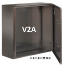 V2A stainless steel housing 1400x800x400 mm (HWD) IP66 control cabinet 1-door with mounting plate