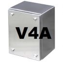 V4A stainless steel terminal box 200x150x90 mm smooth IP66 AISI 316L