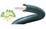 5m corrugated tube NW 7.5 slotted UV-resistant as outdoor cable protection