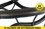 10m Outdoor-Wellrohr NW29 (Ø 29 / 34,8 mm) UV-beständig - geschlitzt