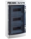 IP65 ABS fuse box 3x 12TE / 36TE sealable