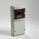 IP55 Wandverteiler mit transp. Klappe 1x6TE  +N/PE